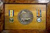 A framed WWI group to G57987 Pte H S Skinner, Middlesex Regiment comprising: Victory Medal and 1914-