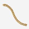 An eighteen karat gold curb link bracelet, Cartier