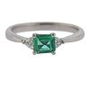 Platinum Emerald Diamond Ring 
