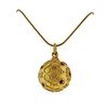 14k 18k Gold Etruscan Ball on Chain Pendant 