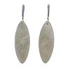 14k Gold Diamond Carved Mother of Pearl Earrings 