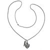 Lagos Caviar Sterling Silver 18k Gold Heart Pendant Necklace 