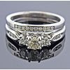 14k 18k Gold Diamond Bridal Ring Set