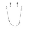 14k Gold Briolette Diamond Necklace Earrings Set