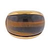 1970s 14k Gold Tiger's Eye Dome Ring