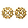 Temple St. Clair Diamond Gold Fiori Cluster Earrings