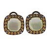 Zoccai 18k Gold Citrine Diamond Mother Of Pearl Earrings