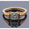 Art Deco 14k Gold Diamond Engagement Ring