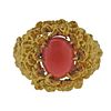 1970s 18K Gold Coral Ring