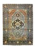 Antique Persian Mohtasham Kashan, 4'4" x 6'3"