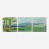 Addison LeBoutillier for Grueby Faience Company, The Pines tiles, set of three