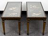 Chinese Hardstone Inlaid Side Tables, Pair