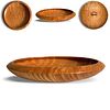 Curly Maple Shallow Bowl/Platter with Over Curl Rim