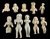 10 Indus Valley Mehrgarh Pottery Female Figures