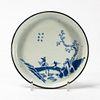 CHINESE BLUE & WHITE SAUCER WITH LANDSCAPE SCENE