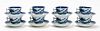 MOTTAHEDEH "BLUE CANTON" CUPS & SAUCERS