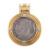 A 1584 Netherlands Coin in Wide 18K Pendant