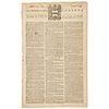 October 13, 1773 Colonial Newspaper with Report on Prelude to Boston Tea Party
