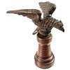 c. 1876 Majestic Hand-carved Patriotic American Eagle on Ornate Pedestal Base Display