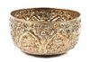 Antique Burmese Thai Silver Repousse Bowl 