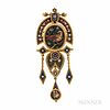 Archeological Revival Gold and Micromosaic Pendant/Brooch
