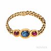 18kt Gold, Sapphire, and Ruby Bracelet