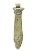 An Egyptian Faience Papyrus with Umbel
Height 2 3/4 inches. 