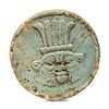 An Egyptian Faience Two-Sided Medallion  
Height 2 inches.