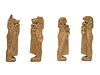 Four Egyptian Faience Amulets
Height of each 3 1/4 inches. 