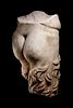 A Roman Marble Lower Torso of a Satyr
Height 18 1/2 inches.