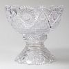 American Cut Glass Bowl on Stand
