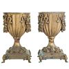 A Pair of Bronze Classical Style Garden Urns