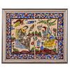 Qajar Style Faience Tile Picture