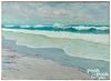 Dwight Blaney oil on canvas coastal scene