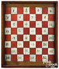 Canadian painted pine gameboard, late 19th c.