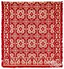 Pennsylvania red and white Jacquard coverlet