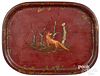 Painted tin tray, 19th c.
