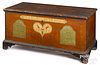 Pennsylvania painted pine dower chest, dated 1815