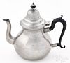 Hartford, Connecticut pewter teapot, ca. 1820