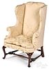 New England Queen Anne mahogany wing chair