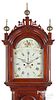 New England Federal mahogany tall case clock