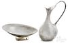 Art Deco sterling silver pitcher and bowl