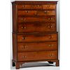 An English Mahogany Chest on Chest