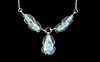 Navajo Sterling & Kingman Turquoise Necklace