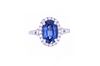 Opulent Kyanite & Diamonds 14k White Gold Ring