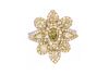 Art Nouveau Fancy Colored Diamond 14k Gold Ring