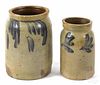 Two Pennsylvania Remmey stoneware jars, 19th c.