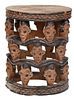 West African Carved Openwork Stool