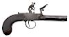 Original Forth in York English Flintlock Four-Barrel “Duck Foot” Pistol with Iron Belt Hook 