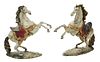 Pair Italian Carved and Painted Wood Horses